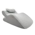 thumbnail image 1 of Almohada boca abajo, almohada de espuma viscoelástica con soporte para el cuello, cómoda almohada en cuña Blanco y gris, 1 of 9