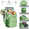 thumbnail image 5 of Travel Cooler Bag - Green Cartoon Dinosaurs Camouflage Pattern Camping Beer Cooler Backpack with Bottle Opener- Waterproof Insulated Picnic Backpacks - Cooler Bag for Beach, 5 of 6