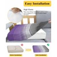 thumbnail image 5 of Purple Gray Ombre Couch Cushion Covers Stretch, Washable Sofa Seat Covers Individual Seat Cushion Sofa Slipcovers Vintage Country Wooden Couch Cover Furniture Protector L-1PCS, 5 of 7