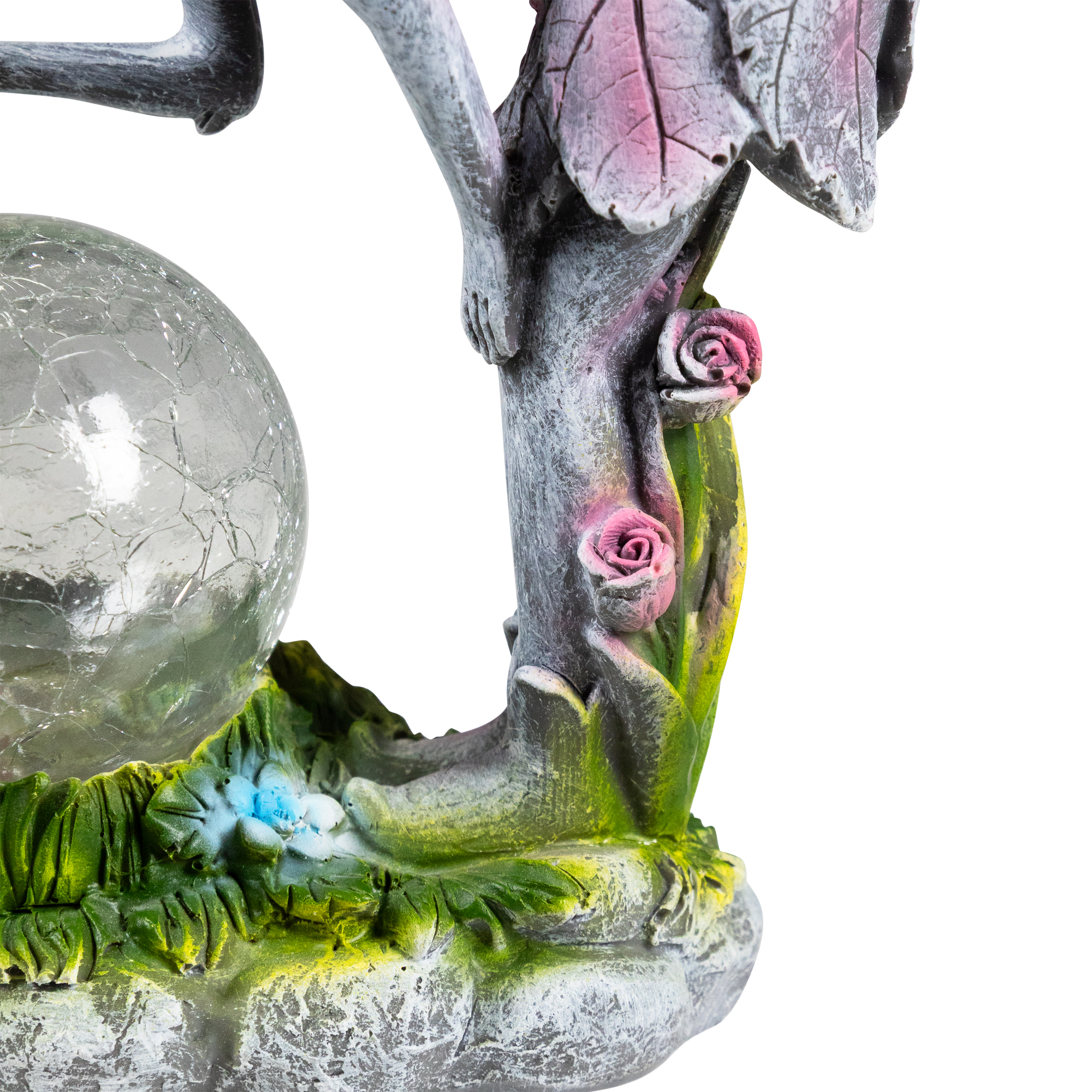 Northlight Solar Lighted Fairy with Gazing Ball Outdoor Garden Statue - 11"