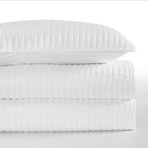 HiEnd Accents Channel Satin Quilt, Full/Queen White