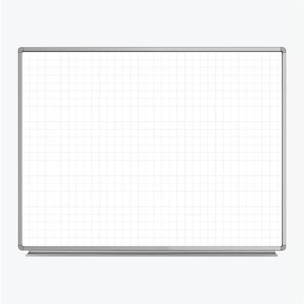 48 x 36 in. Wall Mounted Ghost Grid Whiteboard