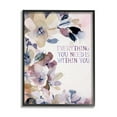 thumbnail image 2 of Stupell Industries Everything You Need Floral Phrase Inspirational Painting Gray Framed Art Print Wall Art, 2 of 5
