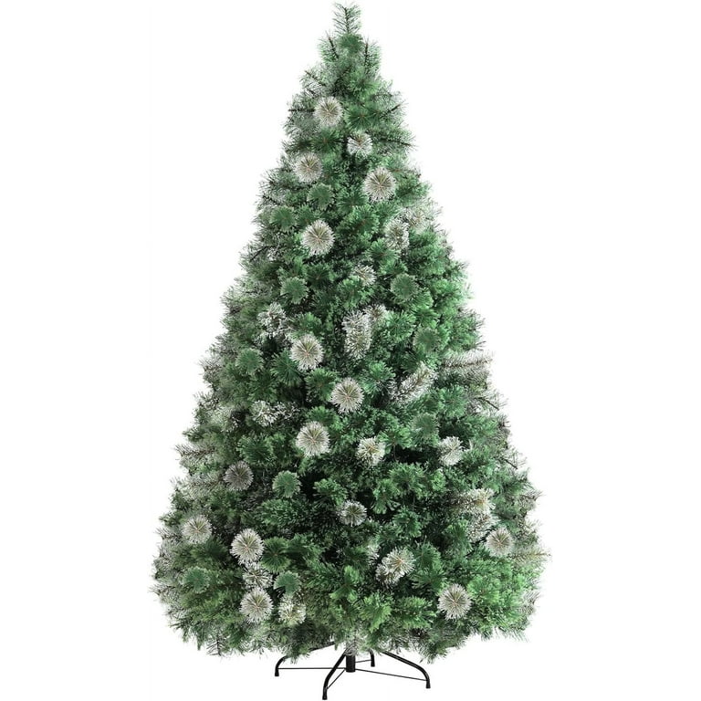 LAZY BUDDY 6ft Pre-lit Artificial Christmas Tree, Cashmere Hinged
