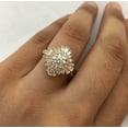 thumbnail image 5 of HeartsAndYou 3.5ct Round Cut Moissanite Engagement Ring for Women Sunburst Ballerina 18k Rose Gold over Silver, 5 of 7