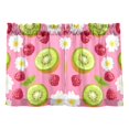thumbnail image 7 of Yayeee Kitchen Curtains Tier Pair Light Filtering 27"x36" Rod Pocket Short Cafe Window Panel, Floral Raspberries, 7 of 7