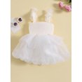 thumbnail image 3 of Kids Toddler Baby Girl Princess Dress Tulle Fairy Dress Toddler Girl Sleeveless Strap Bow Dresses Tutu Sundress Birthday Party Summer Clothes, 3 of 7