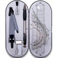 thumbnail image 1 of Geometry Kit Set 8 Pieces Student Supplies With Shatterproof Storage Box,includes Rulers,protractor, 1 of 5