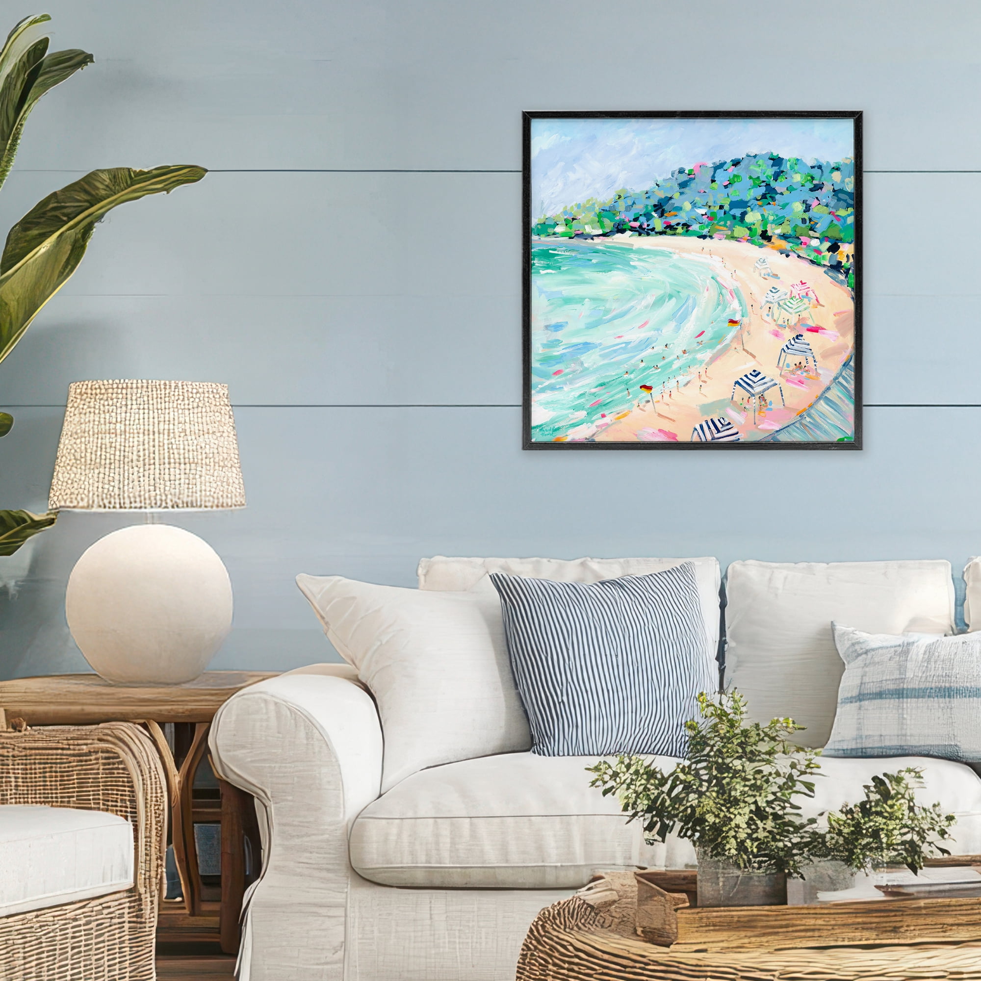 Stupell Industries Good Times Noosa Beach Black Framed Giclee Art, design by Meredith Howse