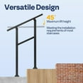 thumbnail image 2 of SPECSTAR 2-Pack Hand Rails for Outdoor Steps, 2-3 Steps Galvanized Steel Railing, for Porch, Deck, or Indoor Stairs, 2 of 8