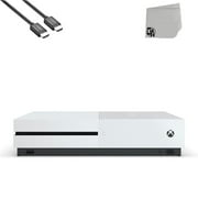 Microsoft 234-00051 Xbox One S White 1TB Only Gaming Console With HDMI Cable BOLT AXTION Bundle Like New