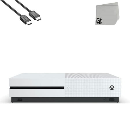 Microsoft 234-00051 Xbox One S White 1TB Only Gaming Console With HDMI Cable BOLT AXTION Bundle Like New