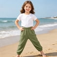 thumbnail image 6 of PIWHJQK Boys Girls Long Pants Loungewear Pants Kids Solid Cotton Gauze Pants Repellent Lightweight Long Pants, 6 of 6