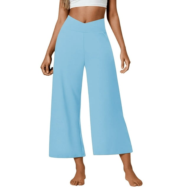 Pantalon de Jogging Extensible à Taille Haute pour Femme, Coupe Ample, Cheville Fuselée, Pantalon de Survêtement Confortable et Décontracté avec Poches pour Usage Quotidien