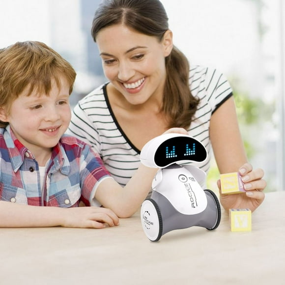 EQWLJWE Learning & Education Toys,Handheld Games for Kids Electronics,Children's Intelligent Robot Parent-Child Interactive Sensor Programming Electric Toys Lights Music Dancing Robot