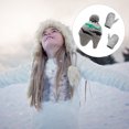 thumbnail image 3 of Minnieouse Sombrero Guantes Kit Diseño de orejeras Manoplas de punto para niños con patrones de dinosaurios Animal Accesorios de invierno Regalo de Año Sombreros verde azulado gris S 1-2 ans Minnieouse AP009413-22B, 3 of 6