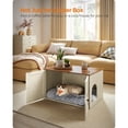 thumbnail image 3 of Feandrea Cat Litter Box Enclosure, Litter Box Furniture Hidden with Removable Divider, Indoor Cat House, End Table, 31.5 x 20.9 x 19.7 Inches, UPCL002P01, 3 of 6