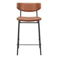 thumbnail image 3 of Charon Counter Stool Vintage Brown Counter Stool, Modern Style, Plush and durable faux leather fabric, Plywood, Indoor Bar, 3 of 5