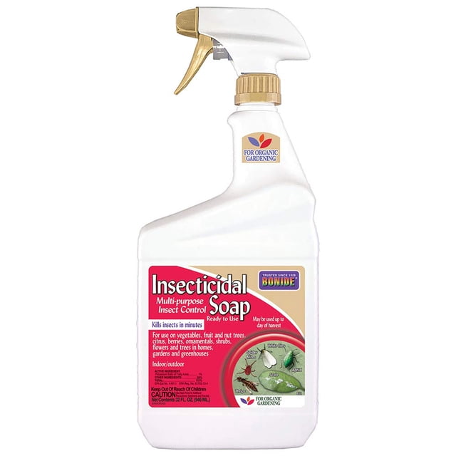 Jabón insecticida Bonide 946 ml en aerosol listo para usar para jardín
