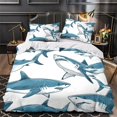 thumbnail image 3 of Home Bedding Set Fish Shell Comforter Cover Set Teen Adult Creative Seafloor Bedspreads,King (90"x104"), 3 of 5