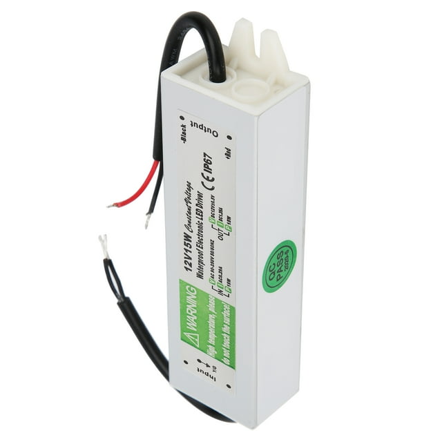 15W Waterproof Power Supply, Wired Low Voltage Power Supply Transformer, Anti-Corrosion Low DC Ripple LED Power Supply Driver, LED Light Bars For LED Spotlights DC12V