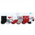 thumbnail image 2 of Hudson Baby Infant Girl Cotton Rich Newborn and Terry Socks, Mom and Dad Girl Red Black, 0-6 Months, 2 of 8