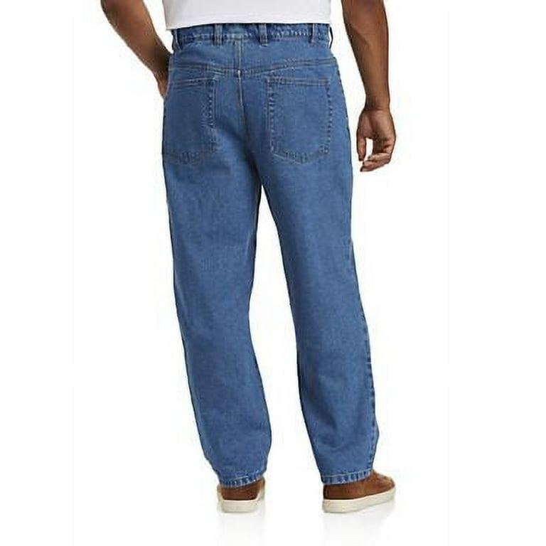 DXL Big and Tall Essentials Loose Fit Jeans, Light Wash, 44W x 28L at   Men's Clothing store