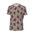 thumbnail image 6 of Wukai Leopard Print Rose Print Men's Short-Sleeved Mesh T-Shirt,Quick-Dry Short Sleeve Workout T-Shirt-Small, 6 of 8