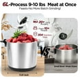 thumbnail image 5 of LANMAO Large Food Processor 25 Cup,6L 1200W Electric Meat Grinder with 3 Bi-Level ,Blades,for Baby Food,Meat,Vegetables, 5 of 7