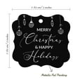 thumbnail image 7 of Inkdotpot Pack Of 50 Merry Christmas & Happy Text Paper Tags DIY Craft Bracket Shape Real Silver Foil Hang Tags, 7 of 7