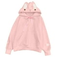 thumbnail image 2 of jsaierl Women Bunny Ears Hoodie Kawaii Anime Aesthetic Cute Japanese Rabbit Long Sleeve Top Hooded Sweatshirt Pullover Sweater, 2 of 8