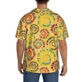 thumbnail image 3 of Yiaed Colourful Tie Dye 1 Print Mens Casual Wrinkle Free Shirts Short Sleeve Button Down Summer Stretch Dress Shirt-Small, 3 of 5