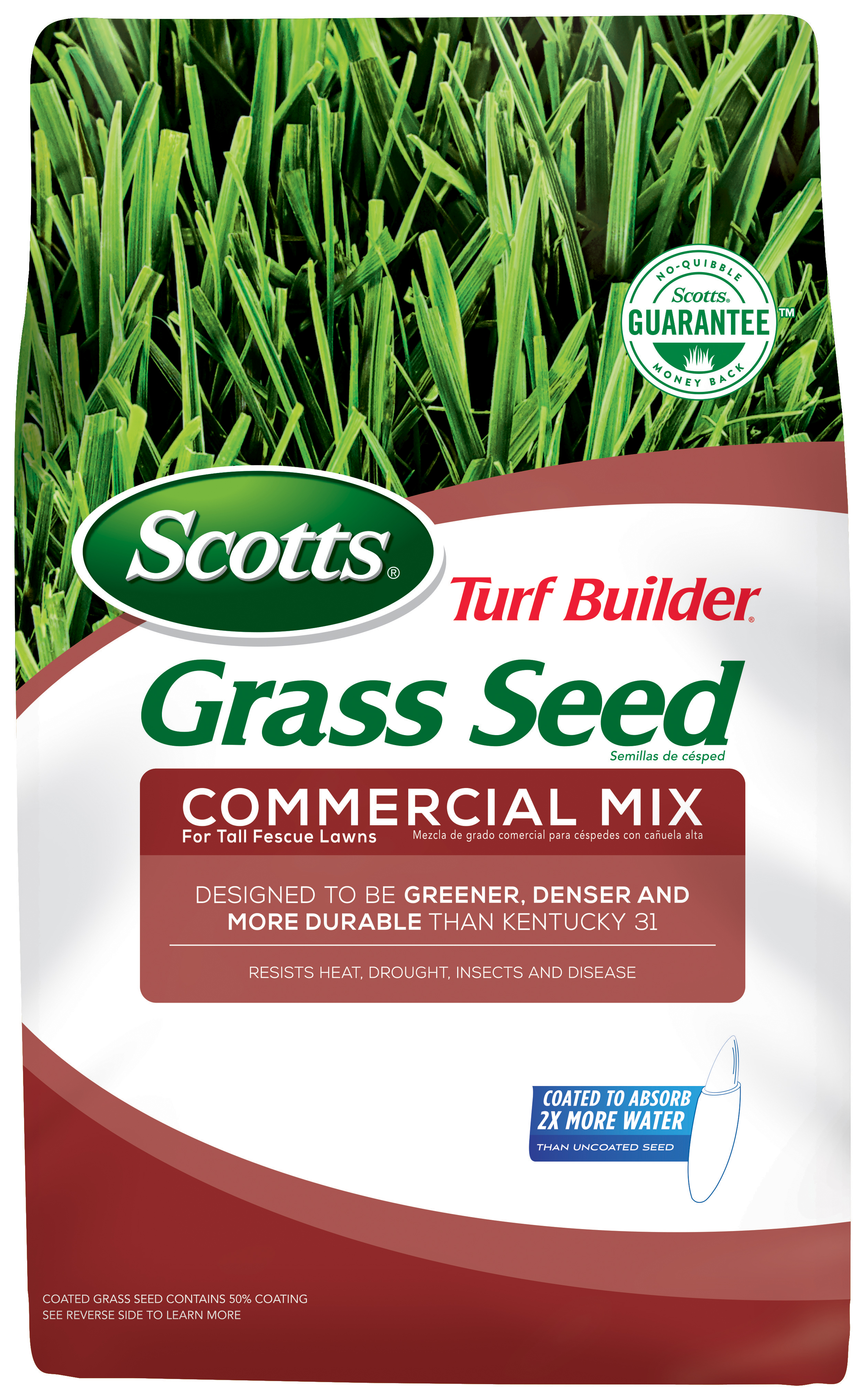 Scotts Turf Builder Grass Seed Commercial Mix for Tall Fescue Lawns