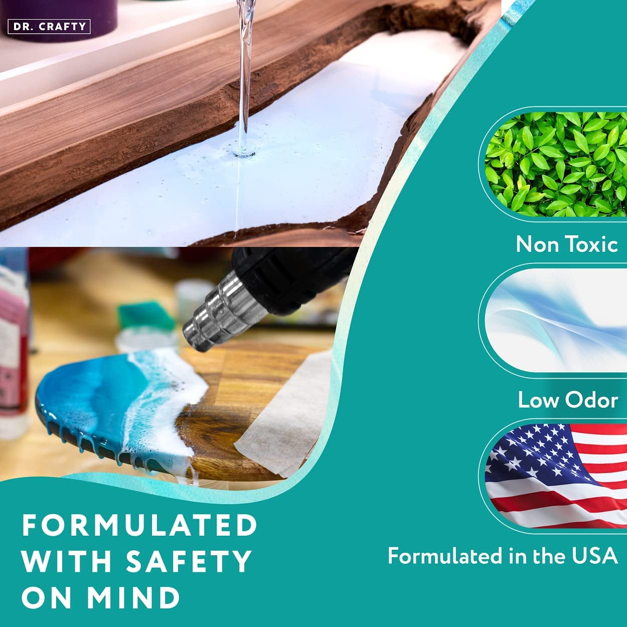 Dr Crafty Epoxy Resin Art Resin Epoxy Clear 2 Part Epoxy Resin
