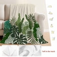 thumbnail image 5 of Palm Leaves Tropical Blanket Soft Cozy Warm Throw Blanket for Couch, Plush Fuzzy Flannel Fleece Blankets for Sofa, Beige Summer Watercolor Botanical Bed Blankets Lightweight Gifts for Women, 40"x60", 5 of 9