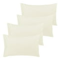 thumbnail image 1 of Unique Bargains 4-Pack Solid Microfiber Pillowcases Beige Queen(20"x30"), 1 of 8