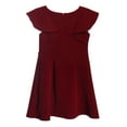 thumbnail image 2 of Little Girl Princess Aline Ruffle School Party Holiday Flower Girl Dress (K43D6) Burgundy 4, 2 of 4