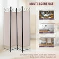 thumbnail image 3 of YRLLENSDAN Fabric Room Dividers and Folding Privacy Screens, Wall Divider for Room Separation, Folding Indoor Freestanding 4 Panels, Tan, 3 of 7