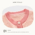 thumbnail image 3 of GYRATEDREAM Toddler Girls Crewneck Cardigan Sweaters Long Sleeve Kids Button Cotton School Uniform Knit Tops Outwear for 1-2Y Pink, 3 of 10