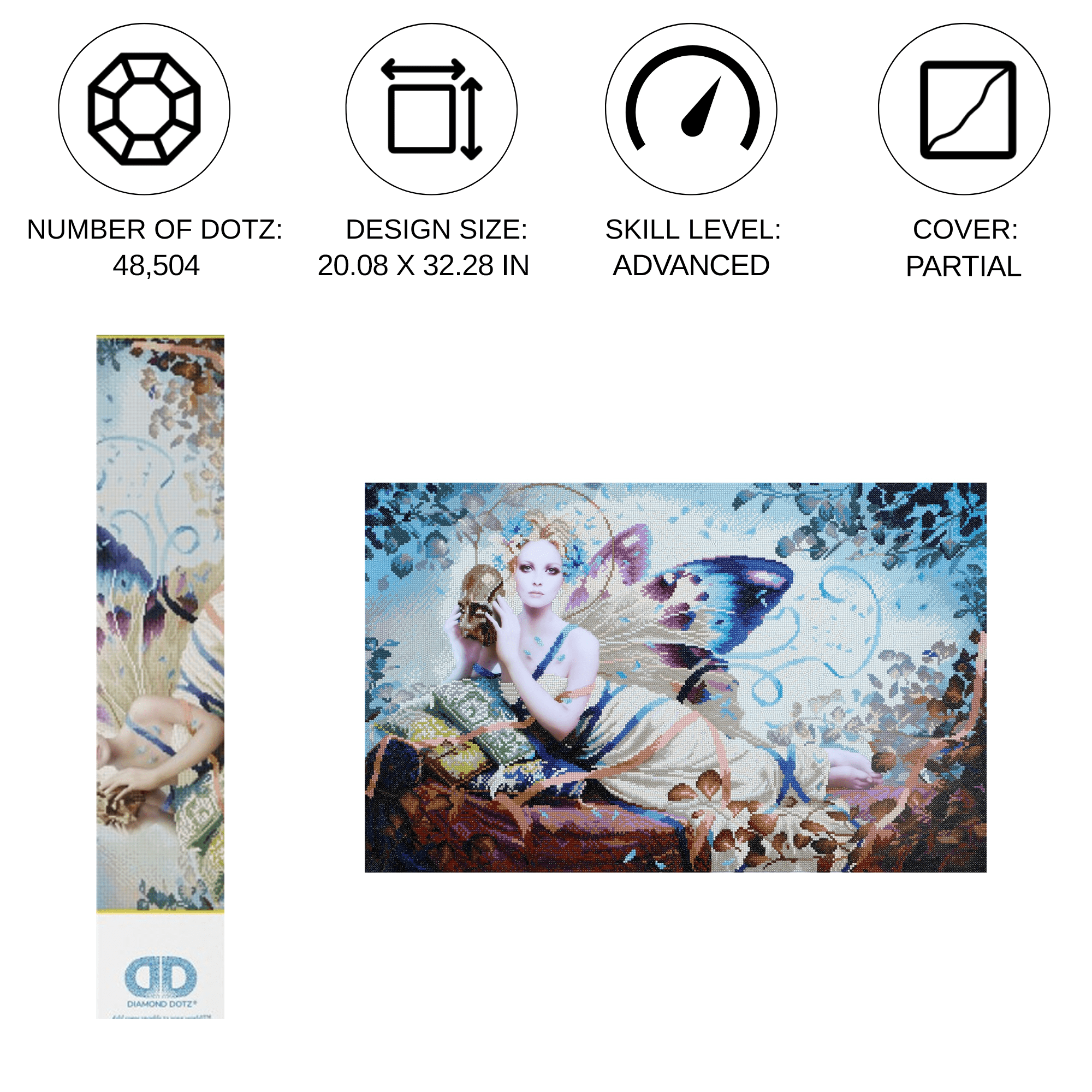 Diamond Dotz Prisoner Fairy Diamond Painting Kits for Adults - Diamond Art Kits a Relaxing Creative Craft Kit with Dotz Gems 20.1"x32.3"