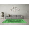 thumbnail image 3 of Ahgly Company Indoor Round Oriental Emerald Green Industrial Area Rugs, 3' Round, 3 of 4