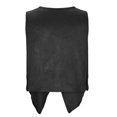 thumbnail image 6 of JULMCOMO Faux Suede Vest Tops for Women Fringe Button Down Sleeveless Casual Vest Jacket Cropped Cowboy Western Jacket Black XL, 6 of 7