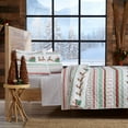thumbnail image 3 of Ensemble de Courtepointe de Noël 3 Pcs avec Couvre-Oreillers. Couvre-Lit Réversible avec Motif des Fêtes. Festive Collection (Grand Lit/Grand), 3 of 4