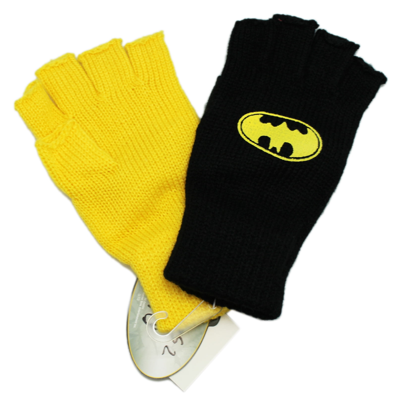 yellow fingerless gloves