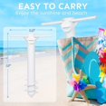 thumbnail image 3 of Beach Umbrella Sand Anchor With 2pcs Hanging Hooks, Beach Umbrellas For Sand Heavy Duty Wind, 3 of 5