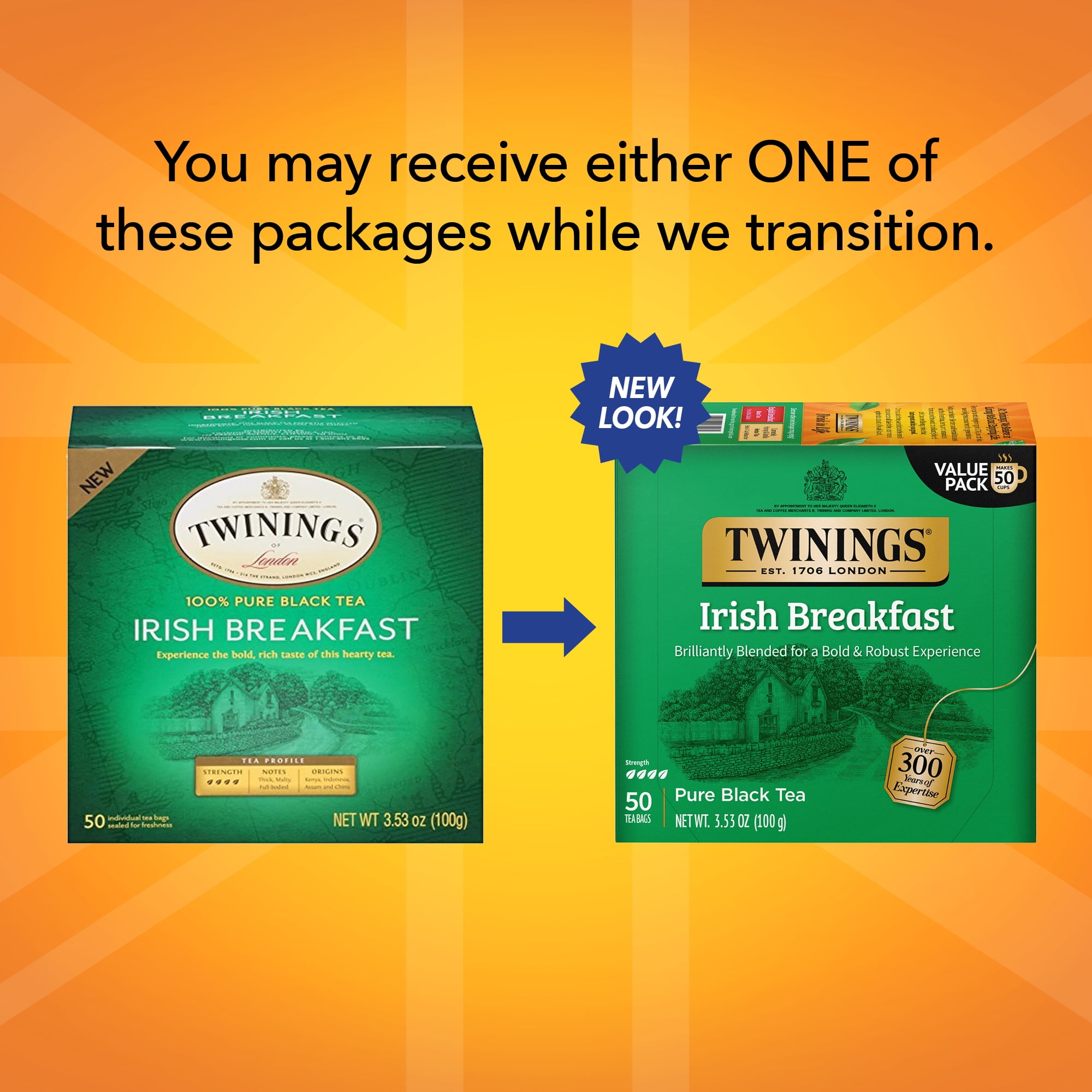 Save on Twinings of London Irish Breakfast Black Tea Bags Order Online  Delivery