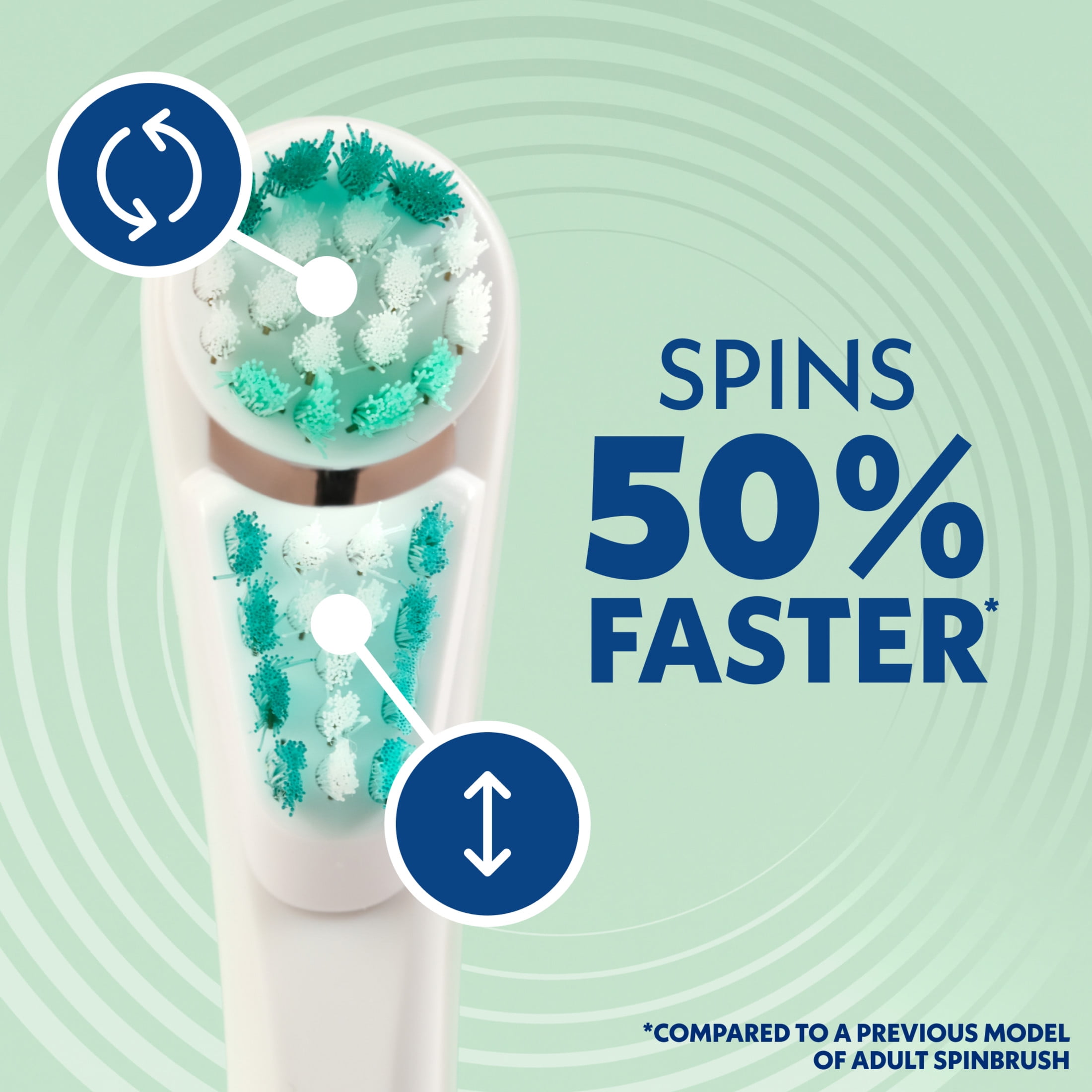 (3 pack) Spinbrush NEW PRO CLEAN Battery Powered Electric Toothbrush for Adults, Soft Bristles,  Blue,  1 Count