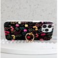thumbnail image 3 of Compatible with iPhone 14 Pro Max Case,Cute Garden Flowers Case with 360 Degree Rotating Ring Kickstand Holder Soft Slim TPU Phone Case for iPhone 14 Pro Max 6.7" 2022 Black Mixed Floral, 3 of 16