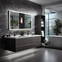 Dreamwerks 48"W x 28"H LED Bathroom Medicine Cabinet with Integrated Touch Switch and Magnifying Glass