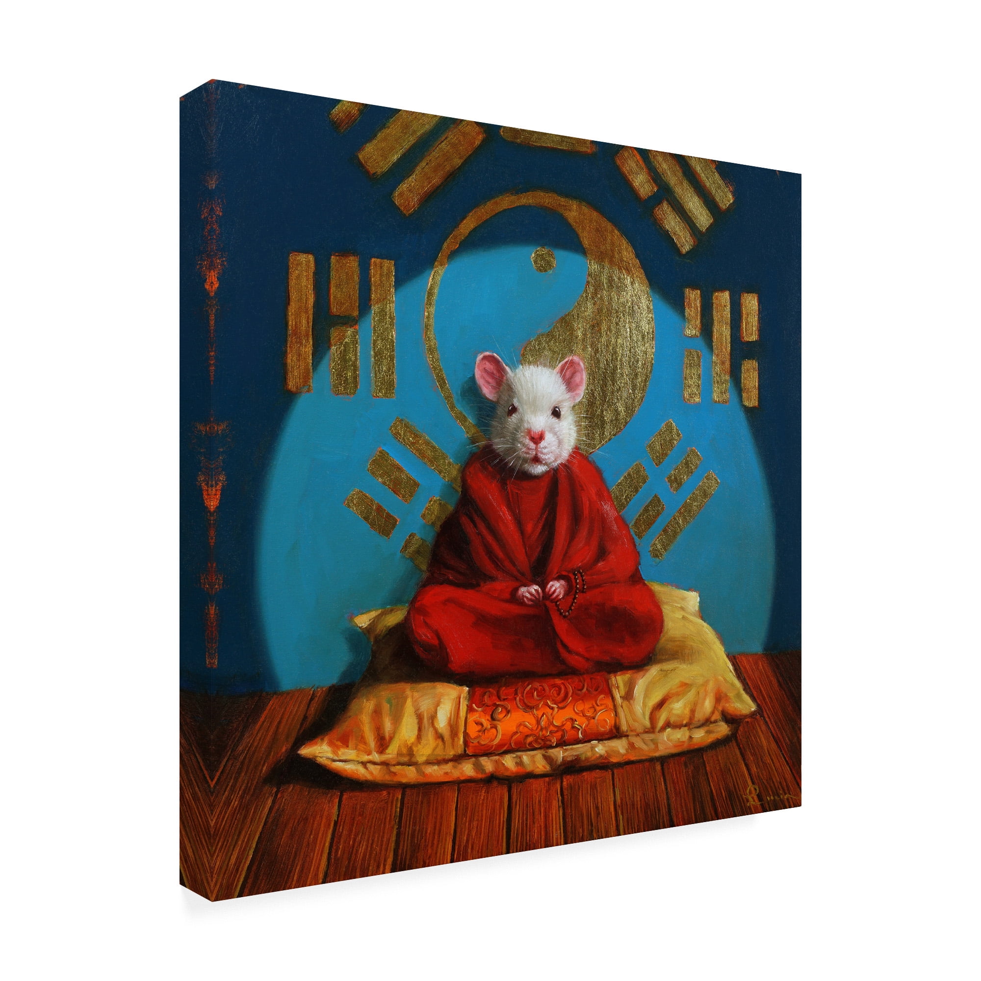 Trademark Fine Art 'Inner Peace Mouse' Canvas Art by Lucia Hefferna